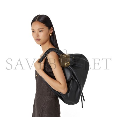 FENDI SPY BLACK LEATHER BAG 8BR839AYCTF0KUR (48*22*20cm)